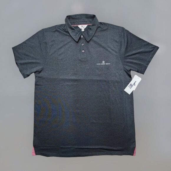 NEW! NWT Tillinger Men’s Golf Polo Shirt Stretch Grey Size L - Picture 1 of 11